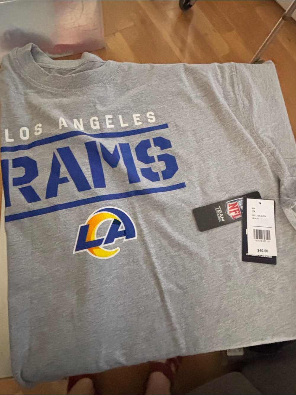 NFL Gray T-Shirt with Blue Team Graphic